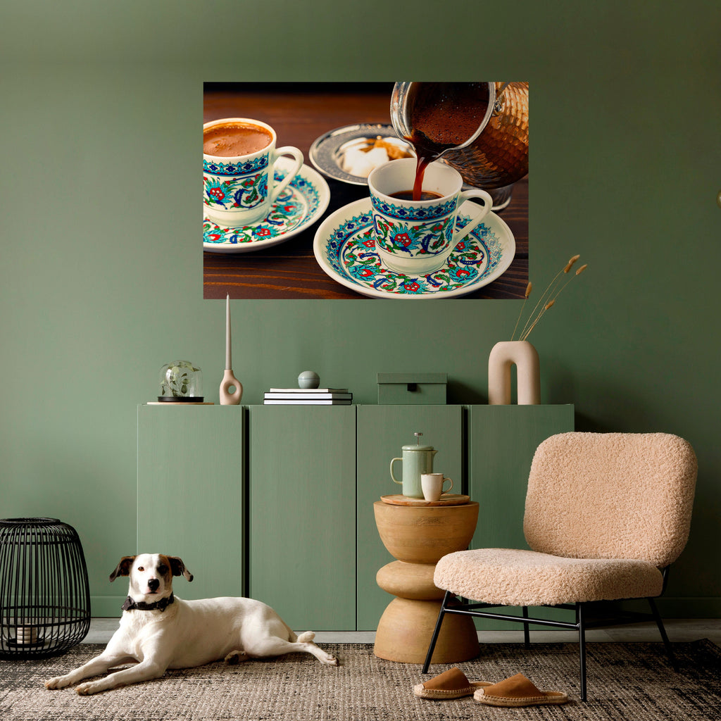 Affiche horizontale autocollante TRADITION DANS UNE TASSE