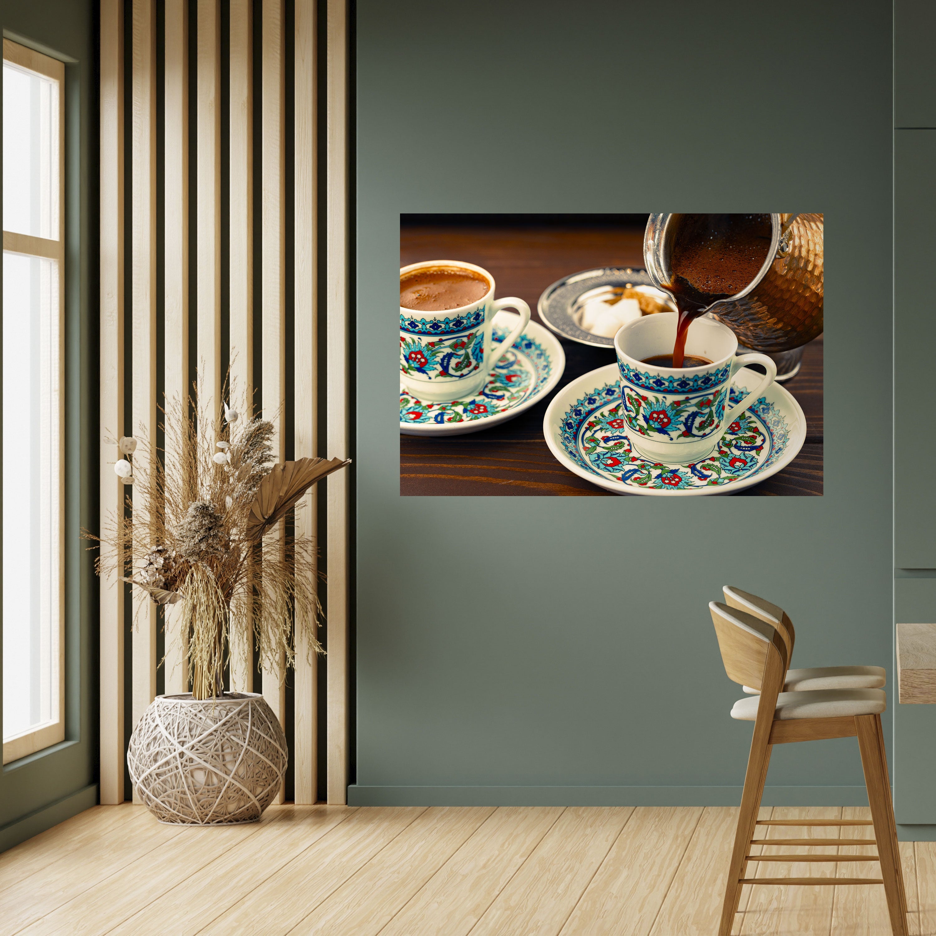 Affiche horizontale autocollante TRADITION DANS UNE TASSE