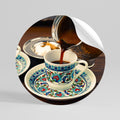 TRADITION IN A CUP Peel and Stick Round Sticker