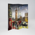 LONDON'S TIMELESS VIBES 4-Panel Room Divider