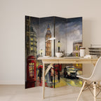 LONDON'S TIMELESS VIBES 4-Panel Room Divider