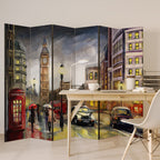 LONDON'S TIMELESS VIBES 6-Panel Room Divider