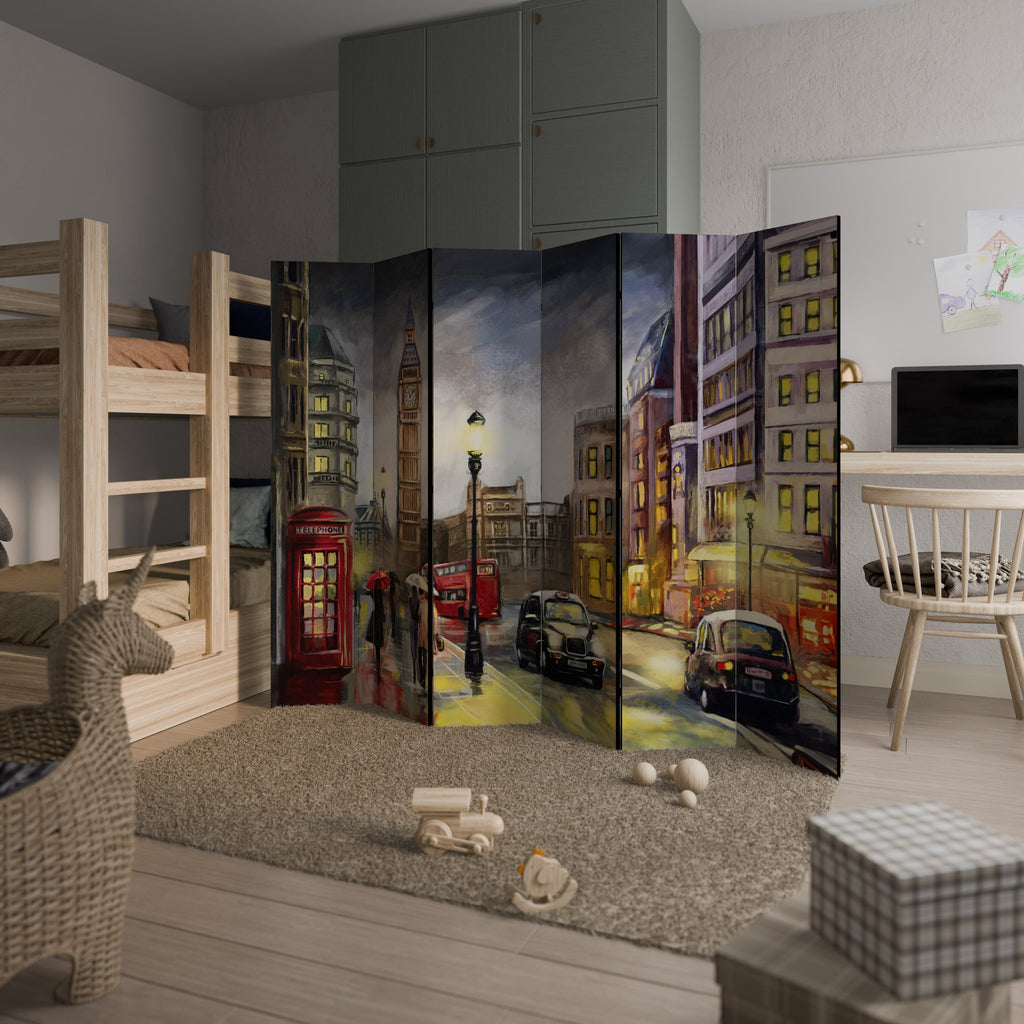 L'AMBIANCE INTEMPORELLE DE LONDRES : Paravent décoratif à 6 panneaux