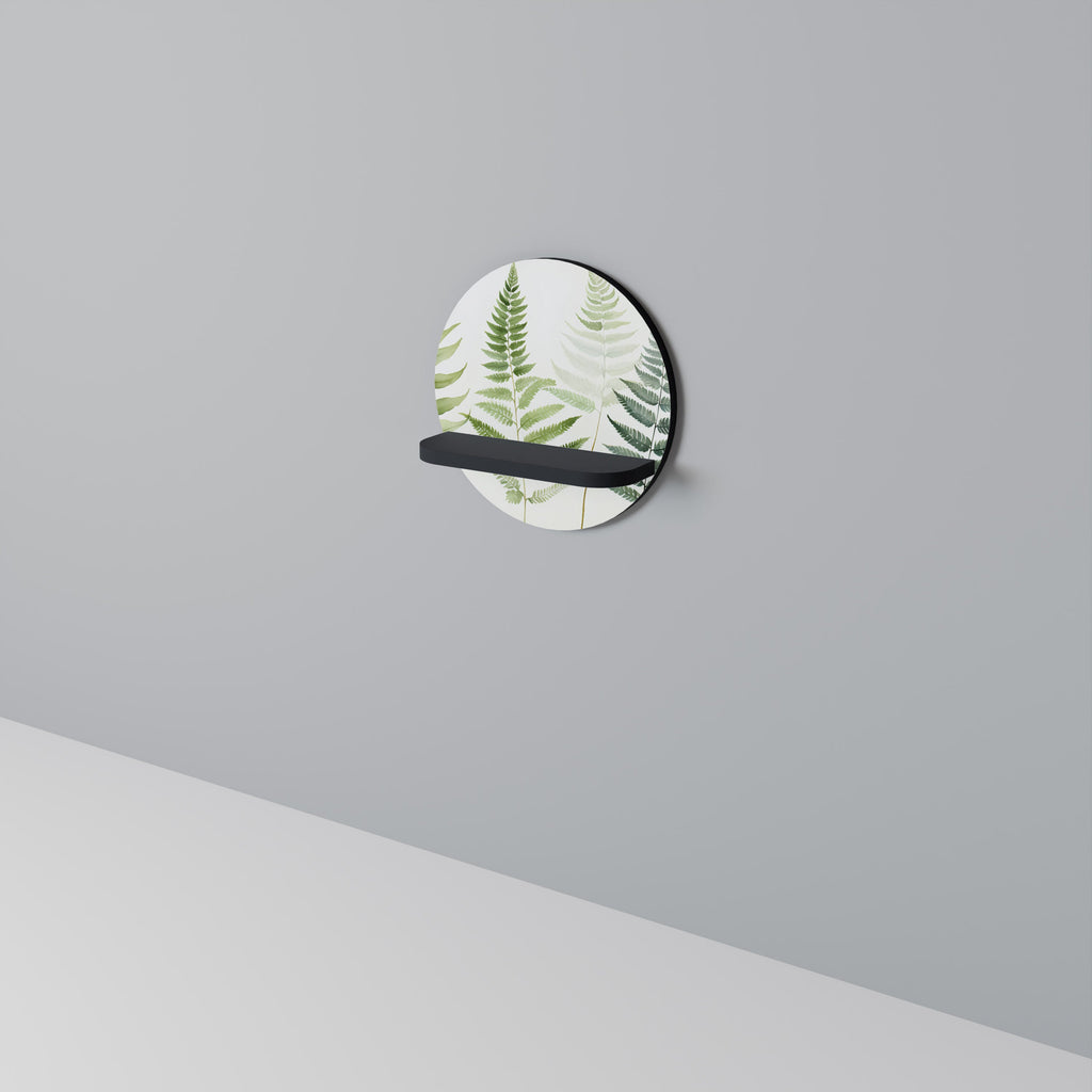 Étagère d'art ronde FERN MAJESTY en finition noire