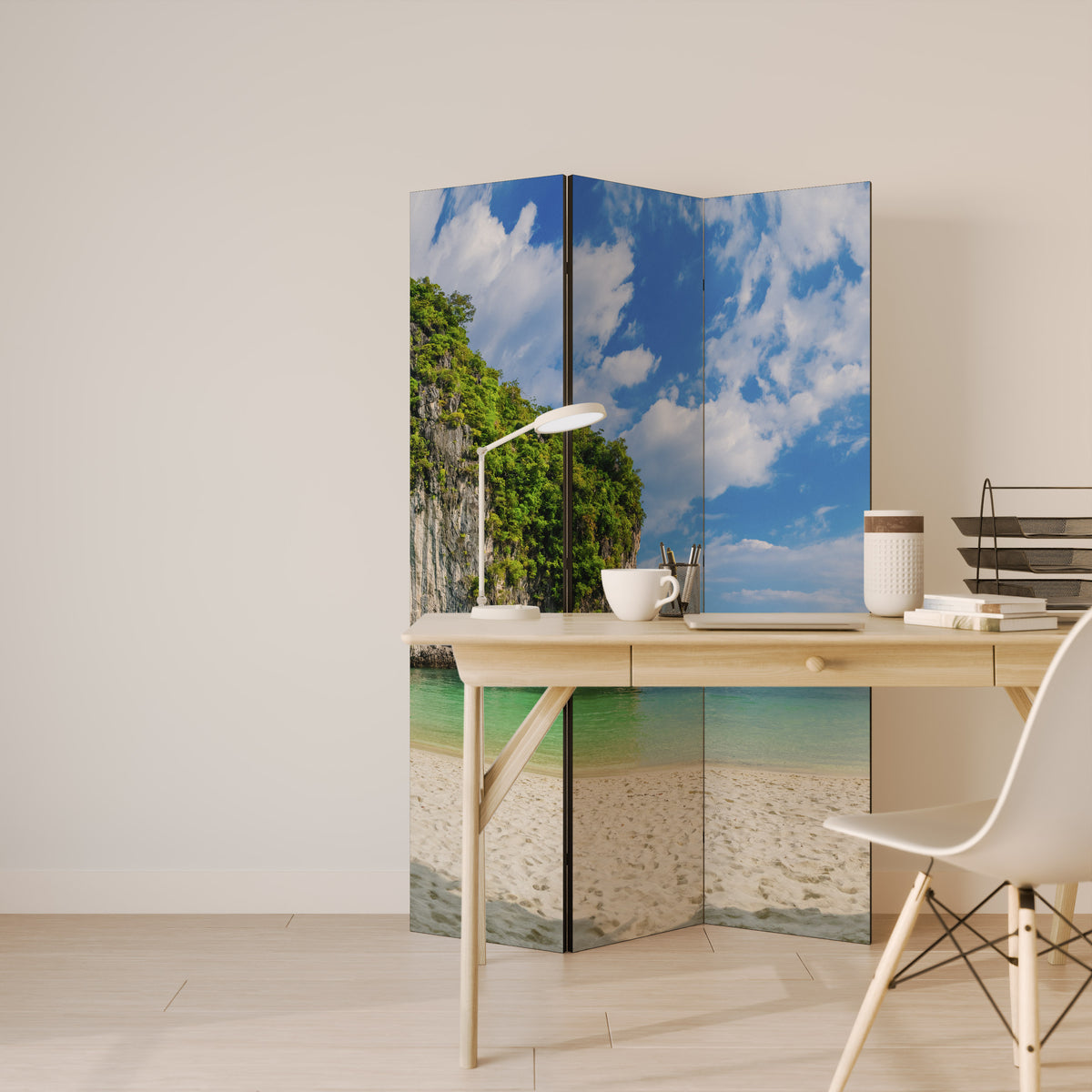 SUN-KISSED HAVEN 3-Panel Room Divider