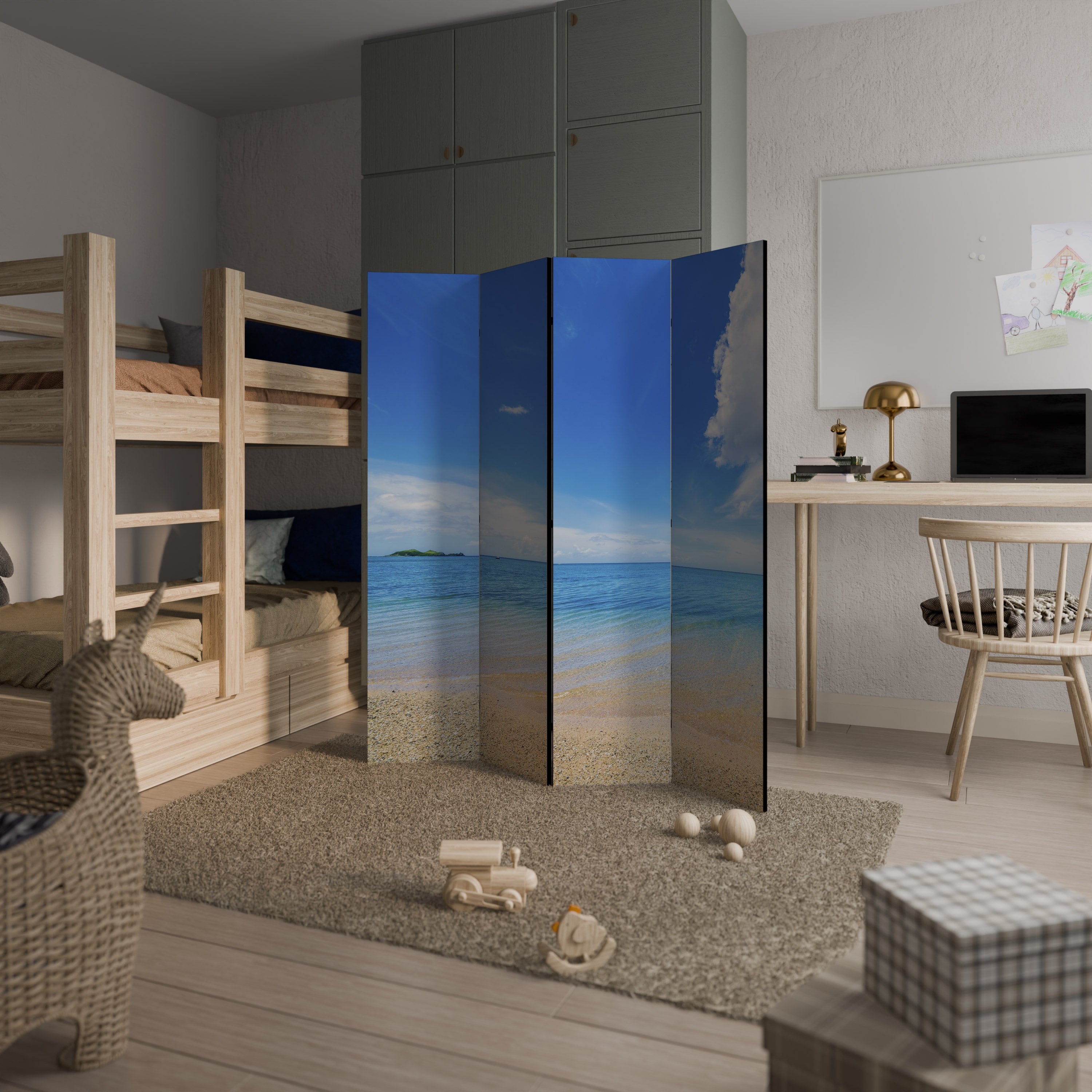 TIDES OF TIME 4-Panel Room Divider