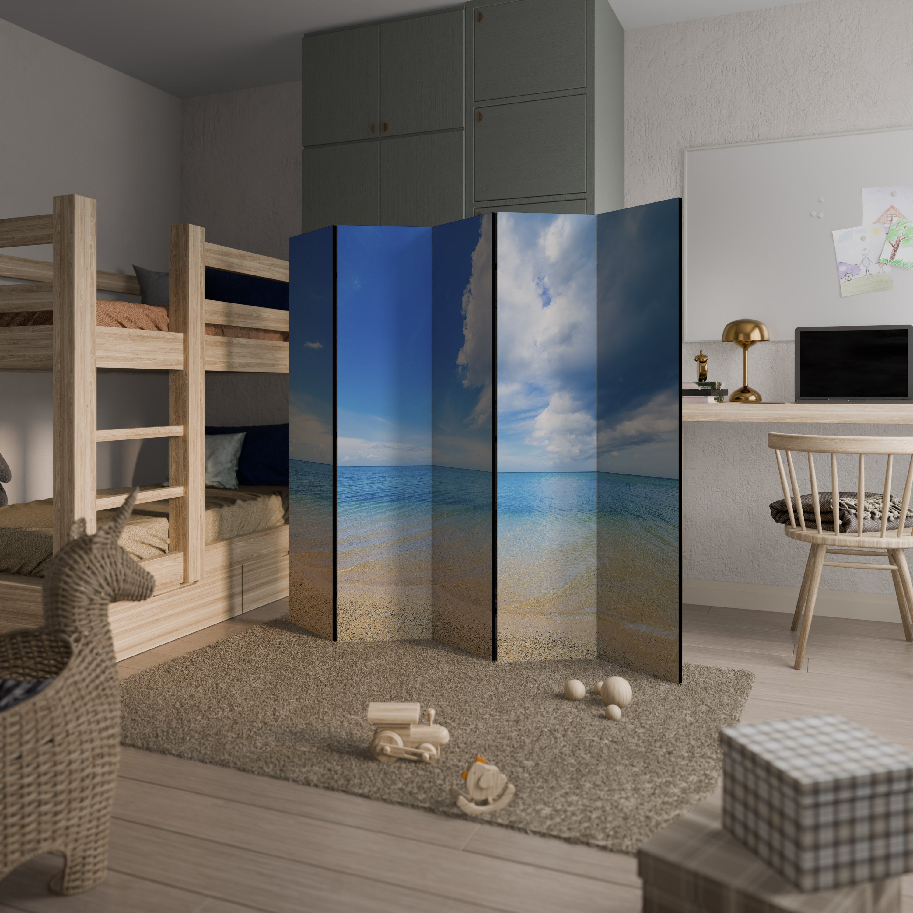 TIDES OF TIME 5-Panel Room Divider
