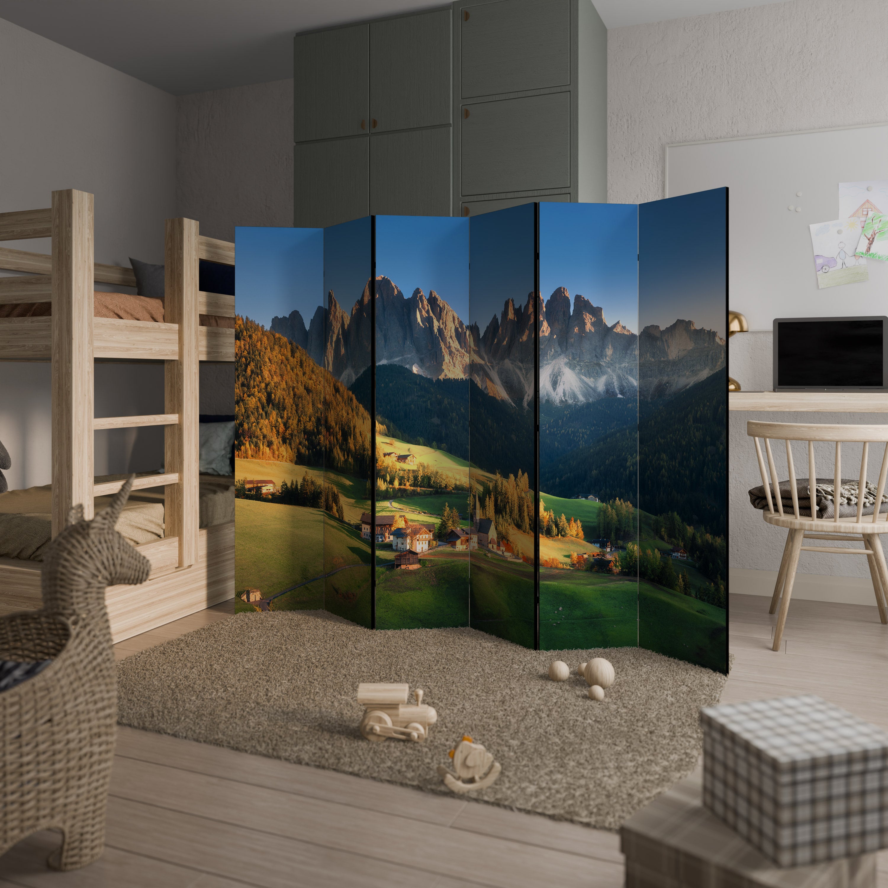 MOUNTAIN DREAMSCAPE 6-Panel Room Divider