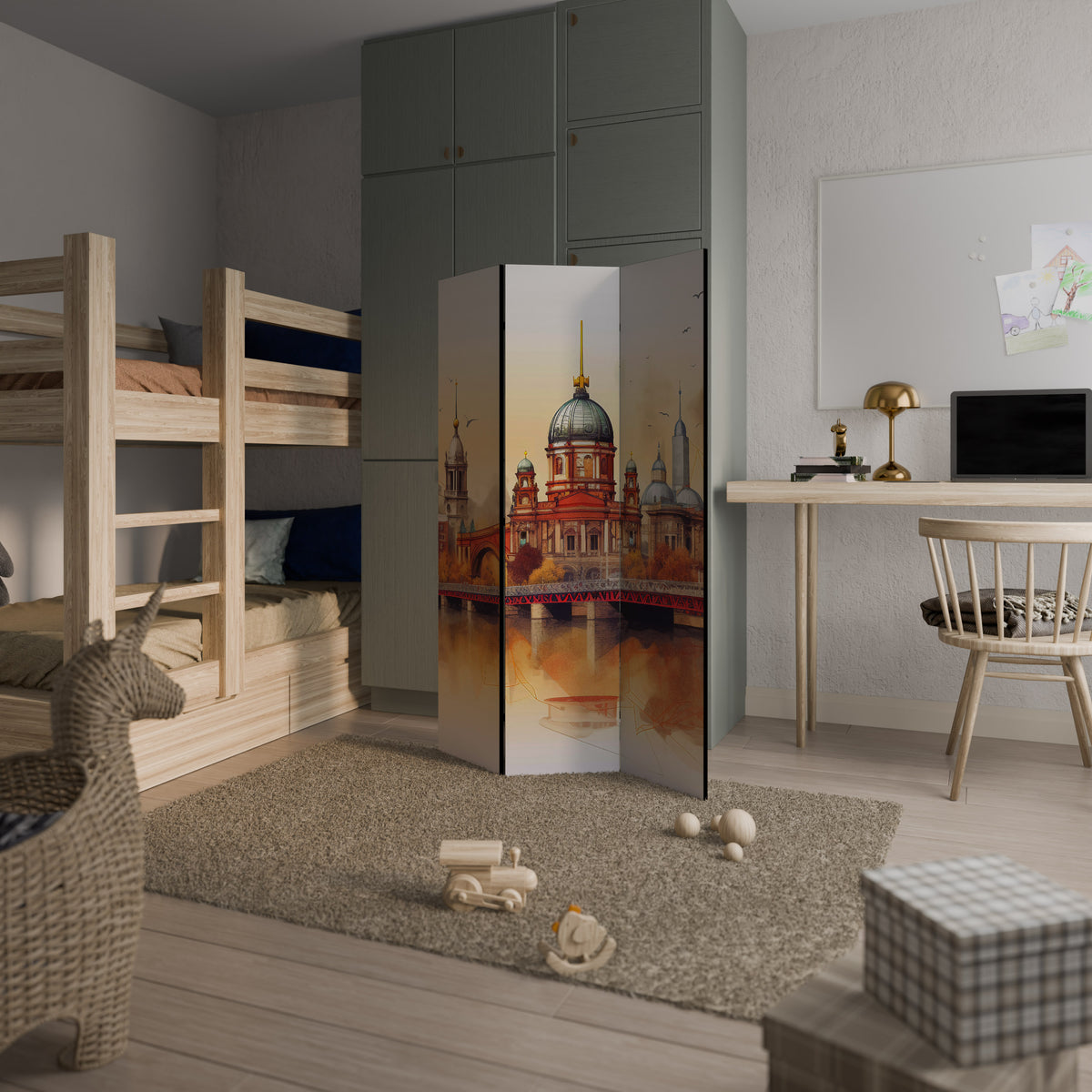 BERLIN SPIRIT 3-Panel Room Divider