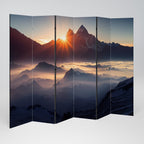 MOUNTAINS AT DAWN 6-Panel Room Divider