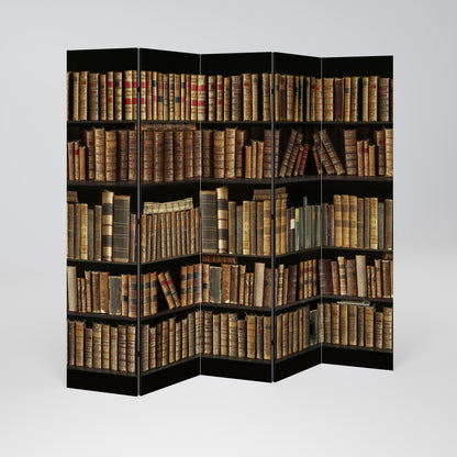 SHELVES OF TIME 5-Panel Room Divider