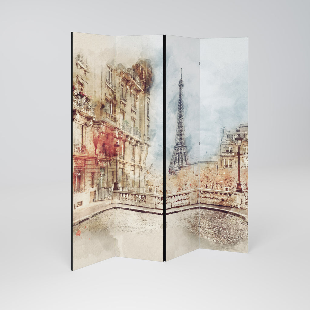 PARISIAN DAYDREAM 4-Panel Room Divider
