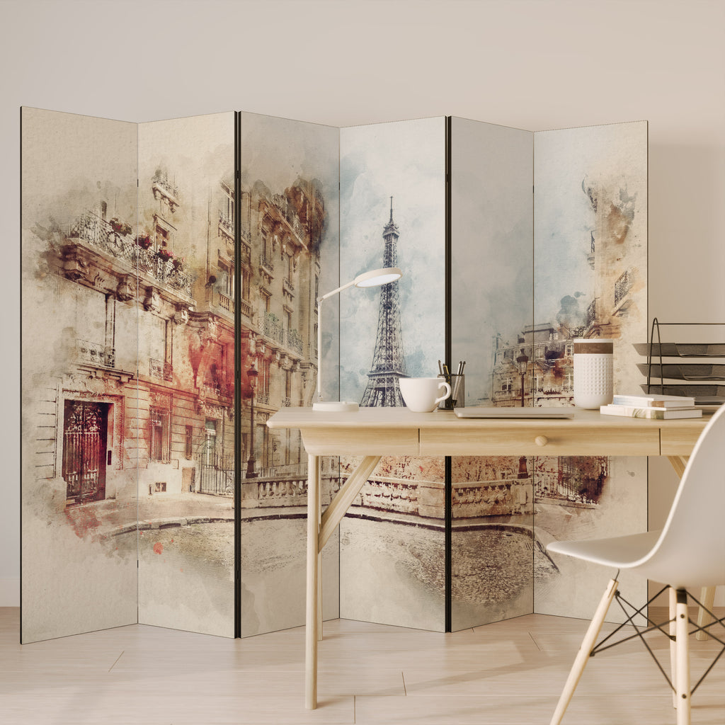 PARISIAN DAYDREAM 6-Panel Room Divider