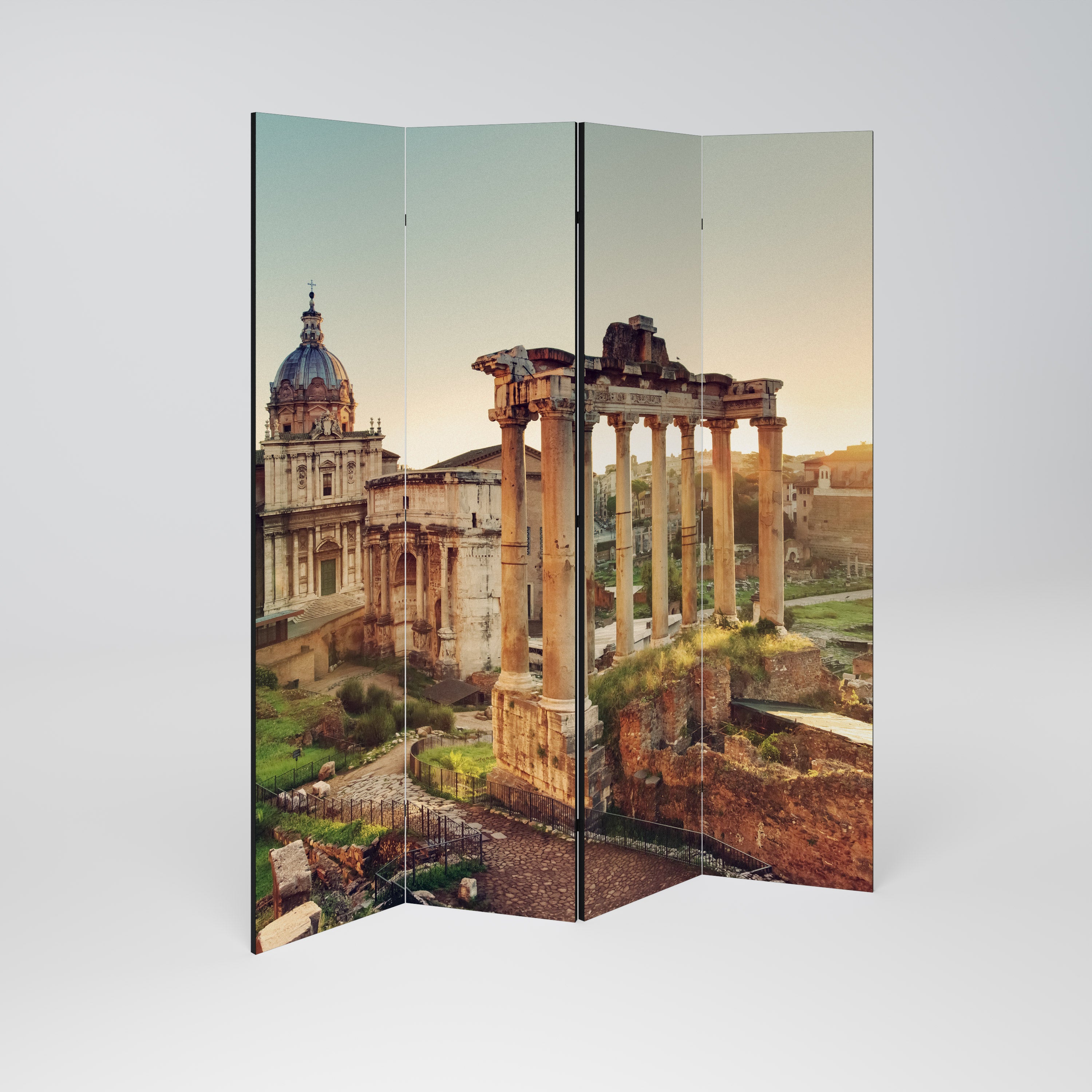 MARVELS OF THE PAST 4-Panel Room Divider
