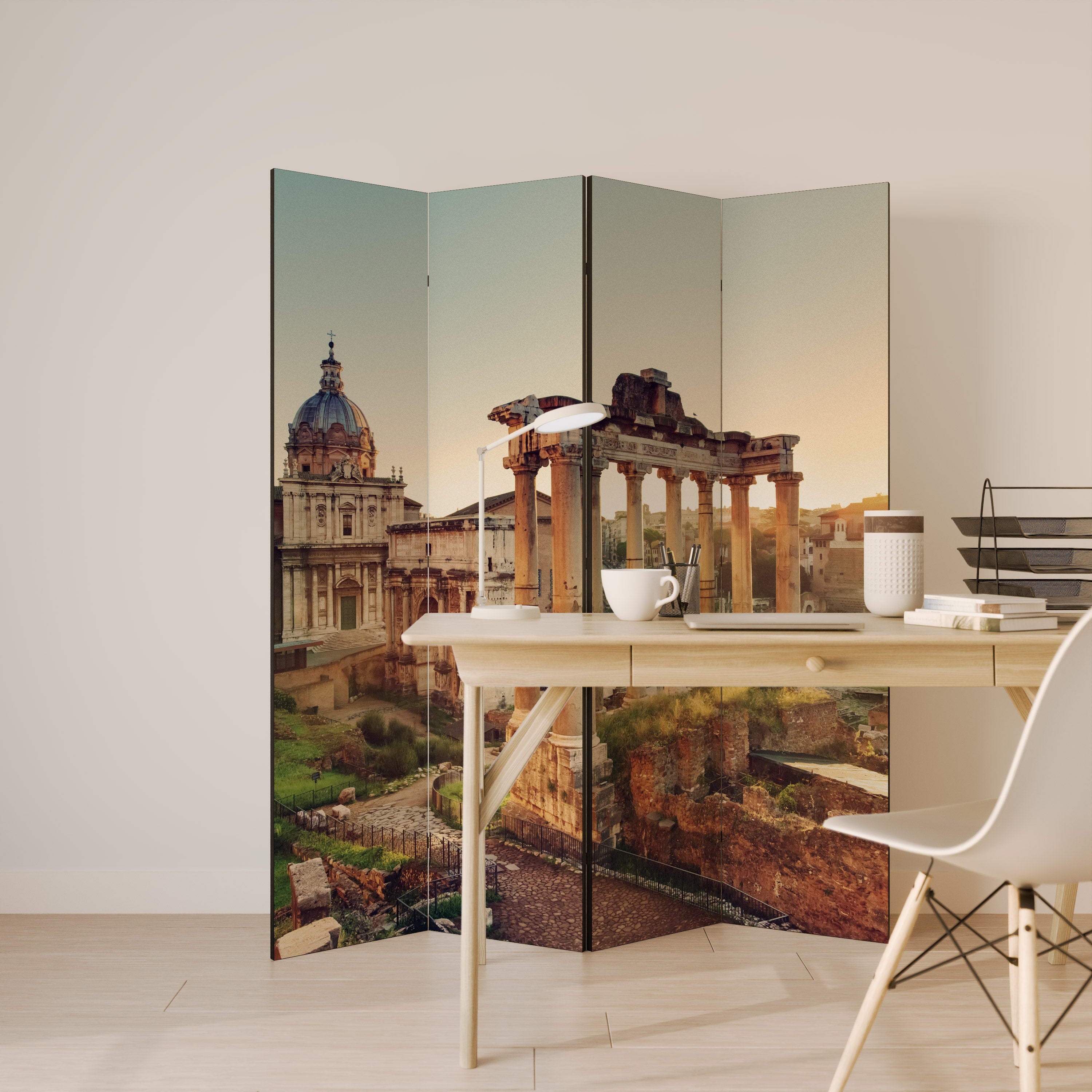 Paravent décoratif à 4 panneaux MERVEILLES DU PASSÉ