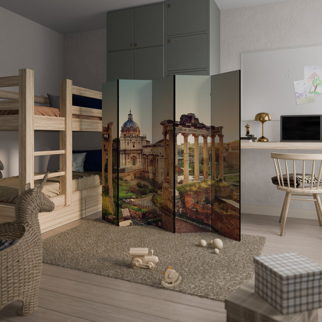 Paravent décoratif à 5 panneaux MERVEILLES DU PASSÉ