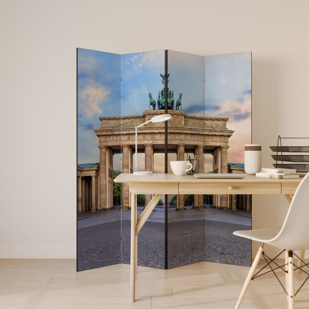 Cloison décorative à 4 panneaux PILIERS DE MÉMOIRE