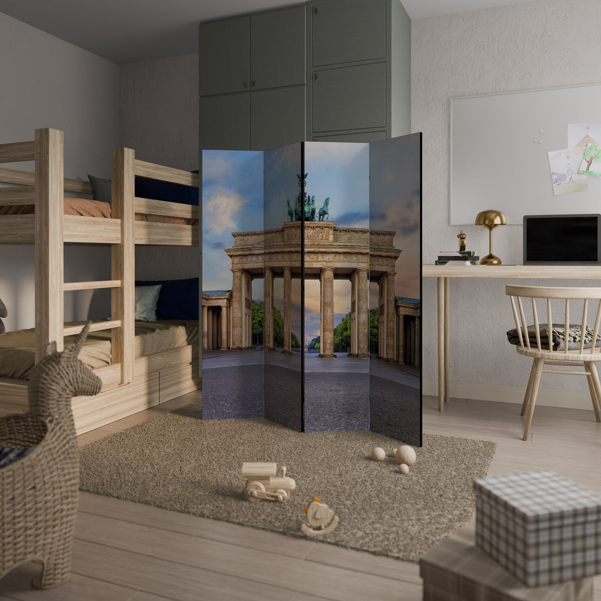 PILLARS OF MEMORY 4-Panel Room Divider