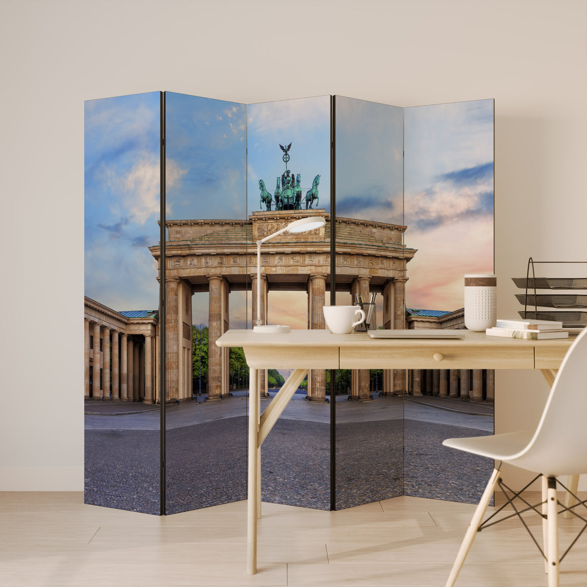 PILLARS OF MEMORY 5-Panel Room Divider