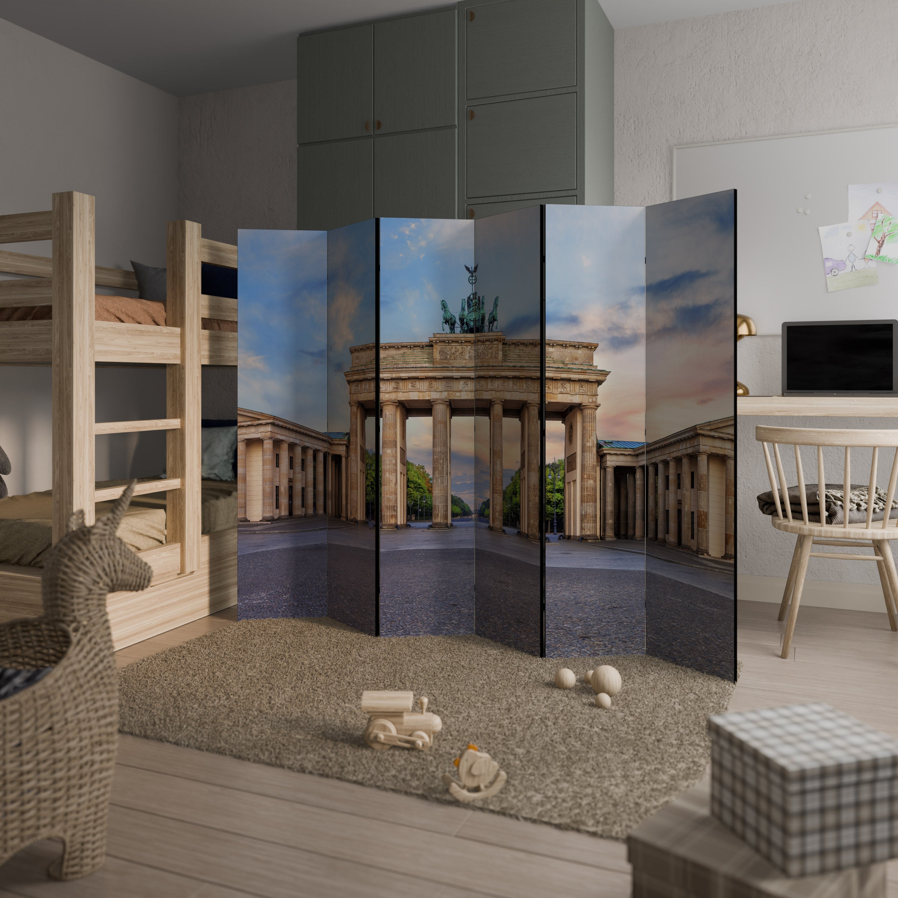 PILLARS OF MEMORY 6-Panel Room Divider