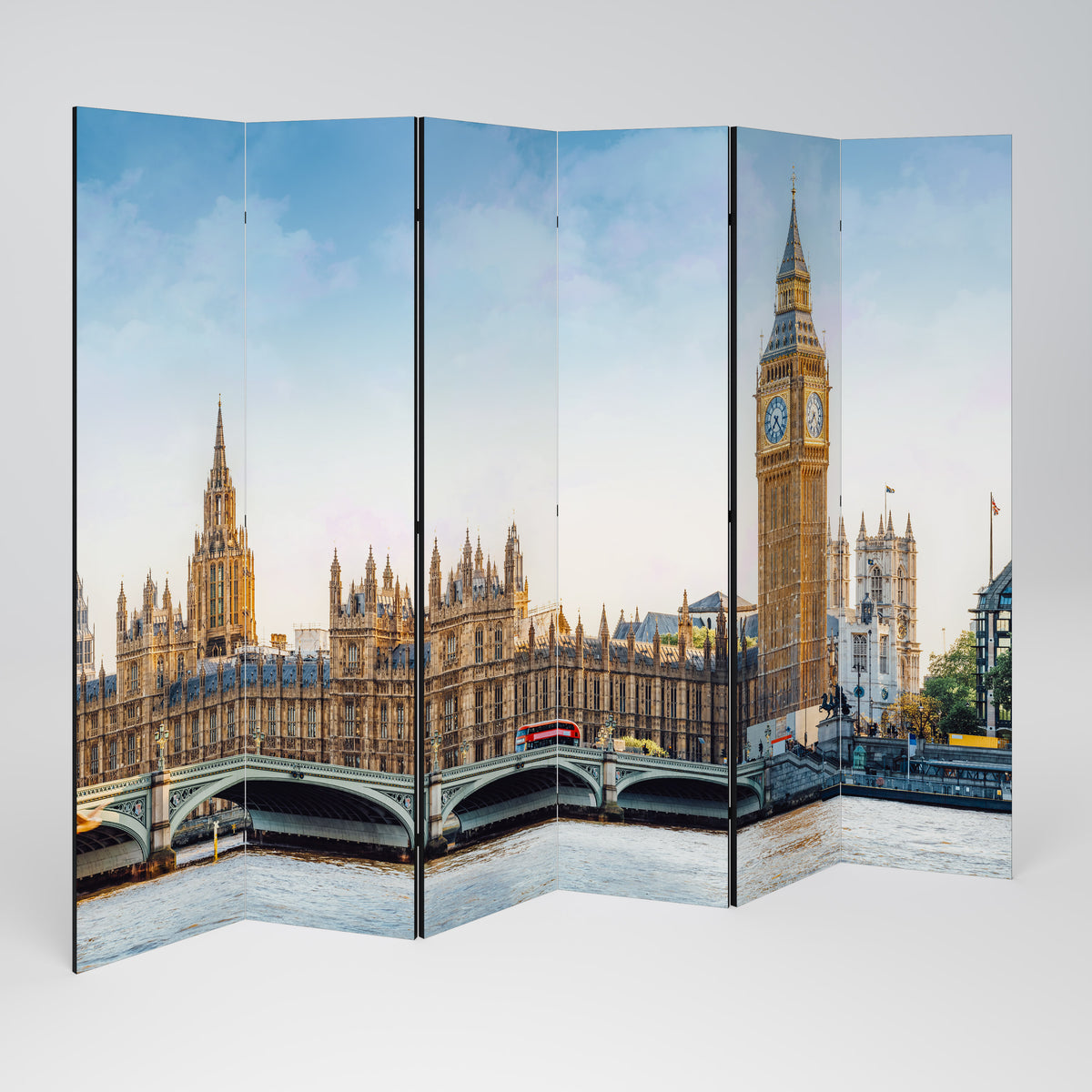 TIMELESS LONDON ELEGANCE 6-Panel Room Divider
