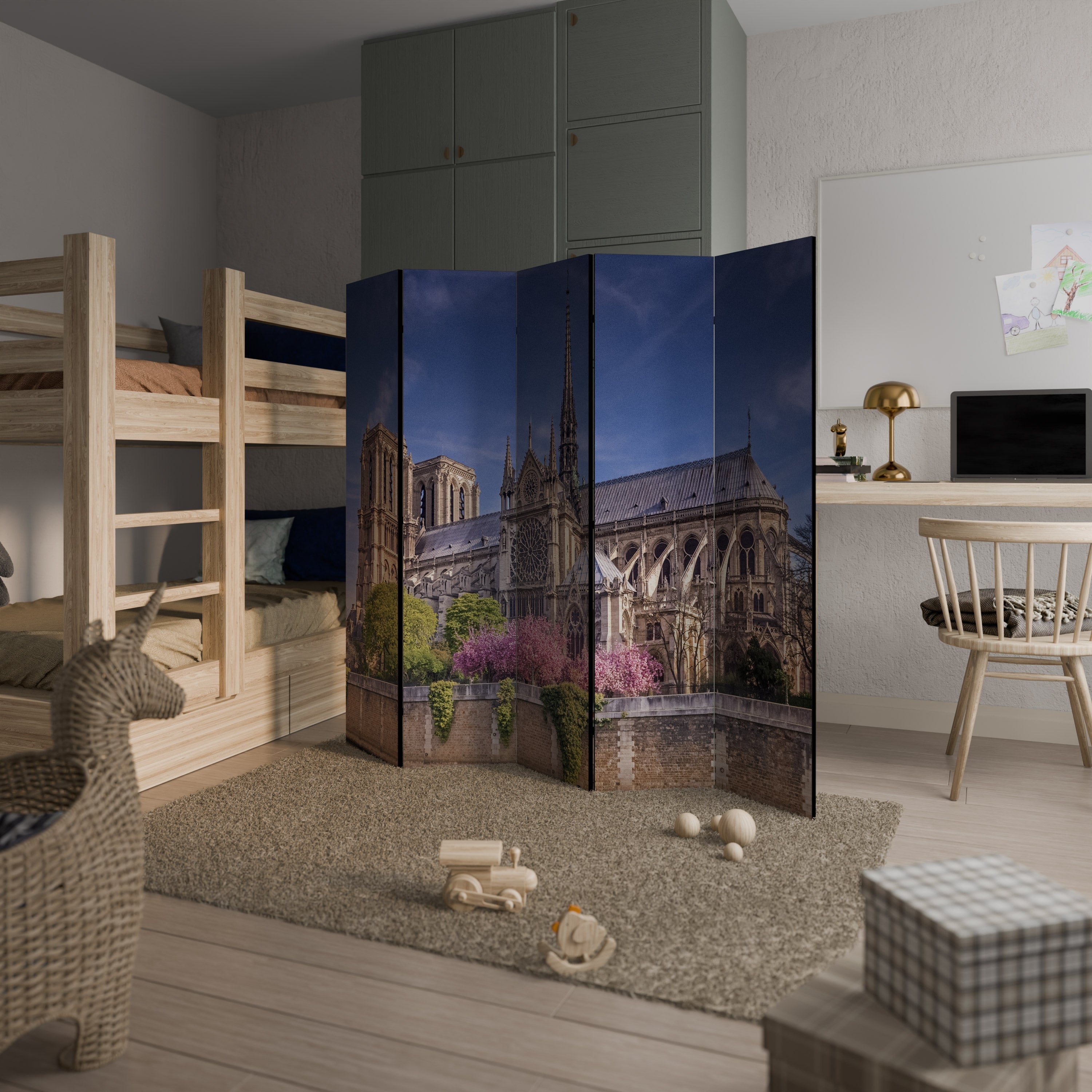 Séparateur de pièce décoratif à 5 panneaux SACRED SPLENDOR