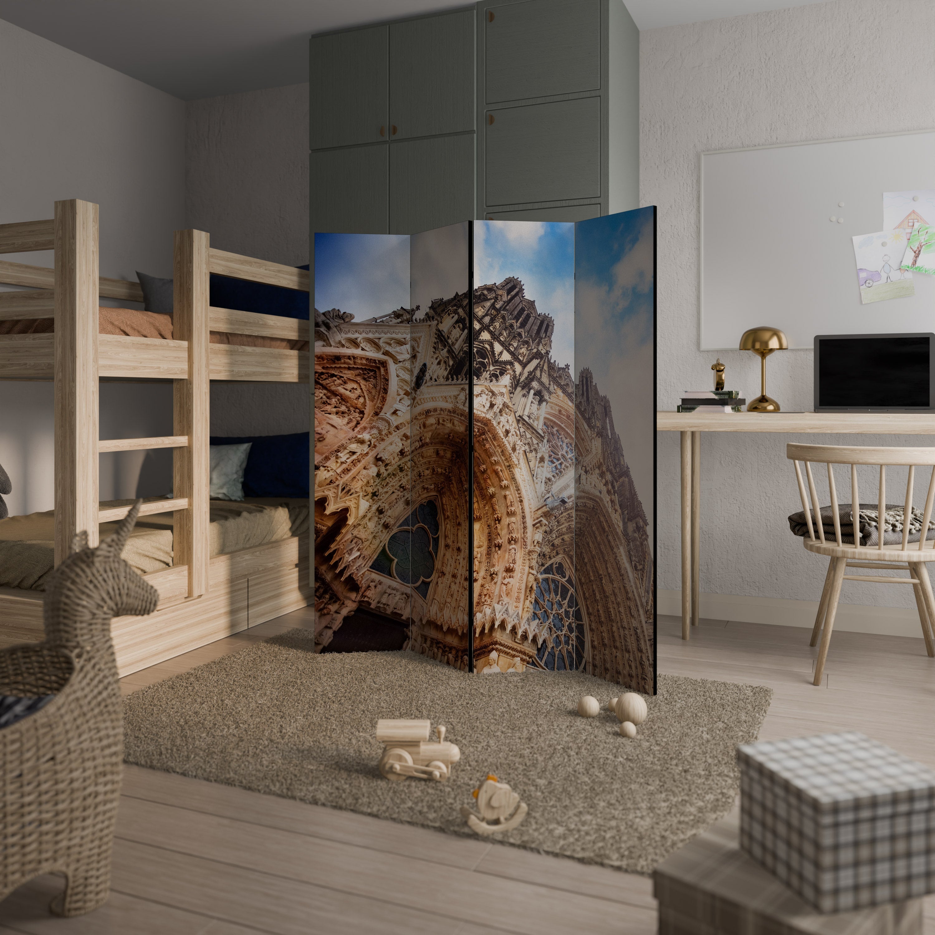 ANGLES MYSTIQUE RÉVÉLÉS Paravent décoratif à 4 panneaux