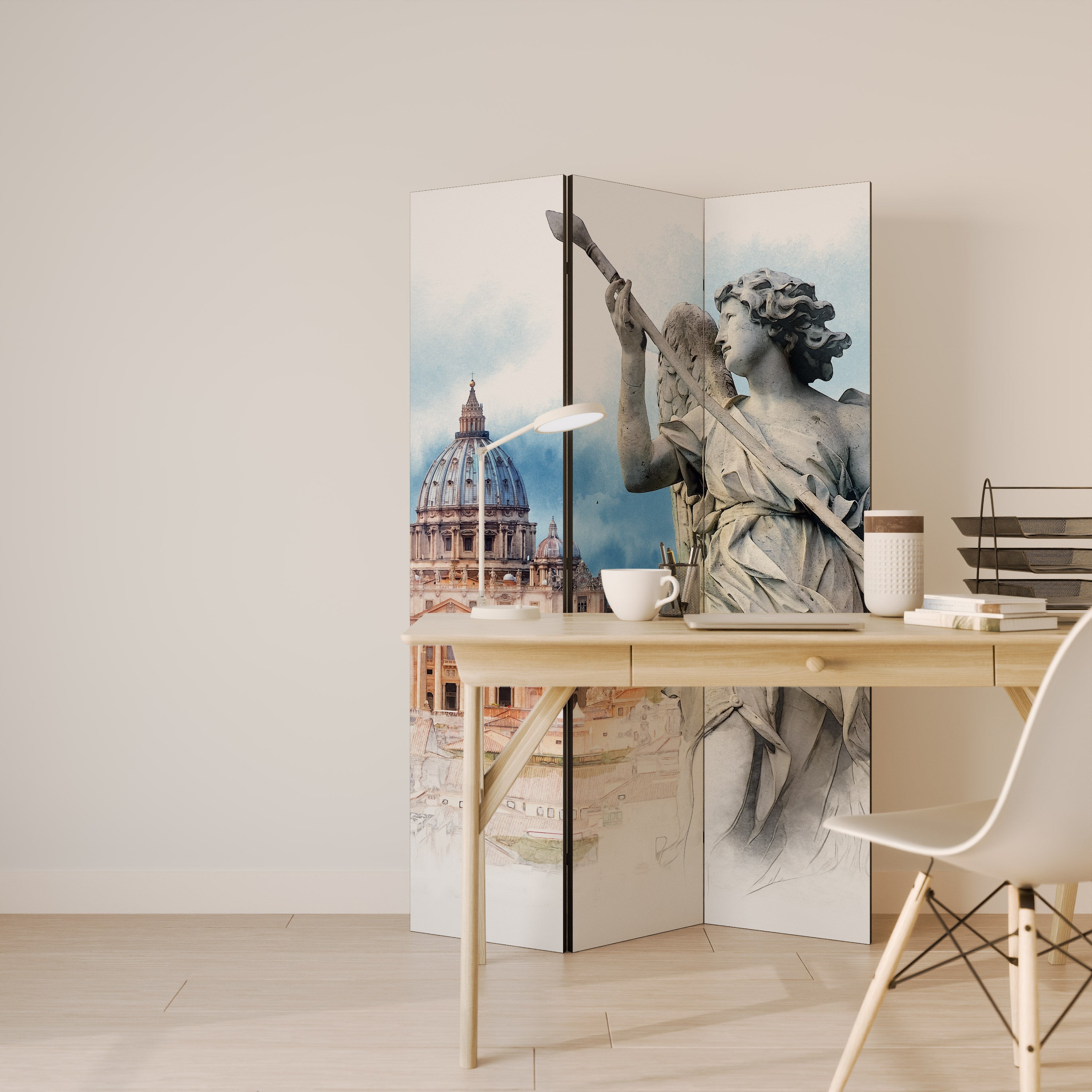 MYSTICAL CITYSCAPE RELIC 3-Panel Room Divider