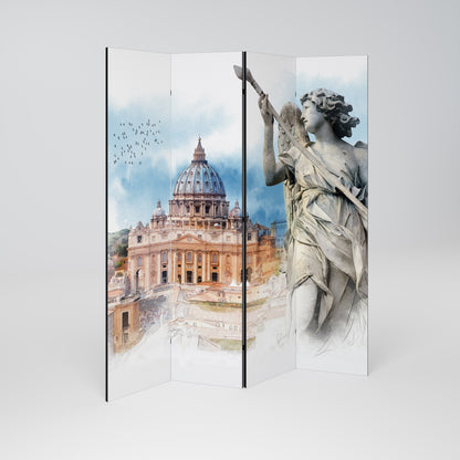 MYSTICAL CITYSCAPE RELIC 4-Panel Room Divider