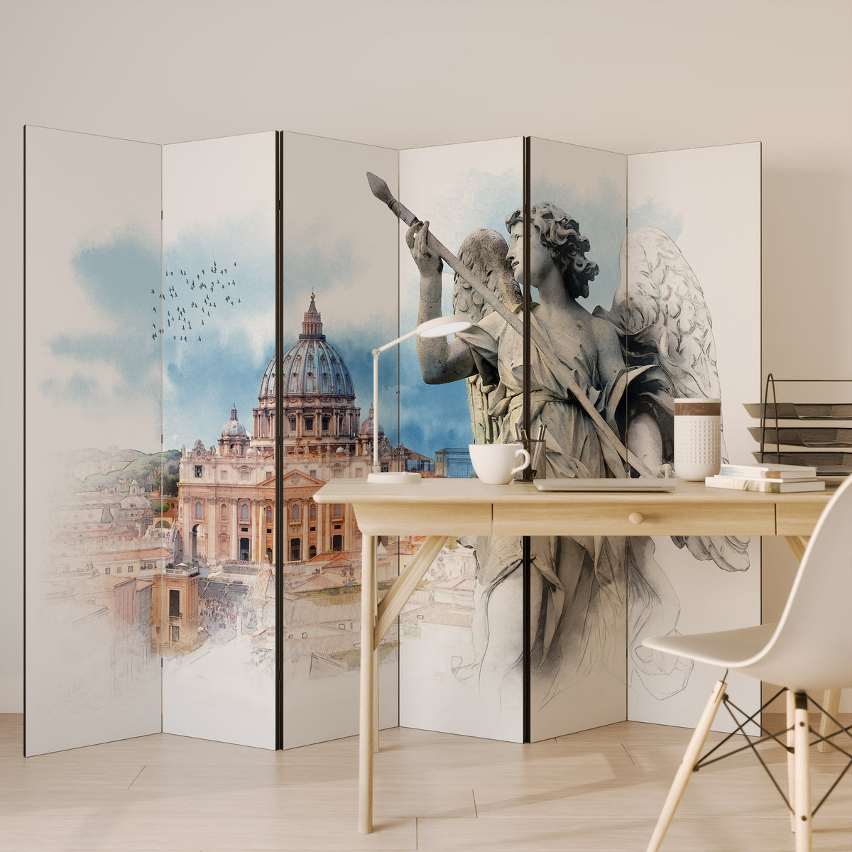 MYSTICAL CITYSCAPE RELIC 6-Panel Room Divider