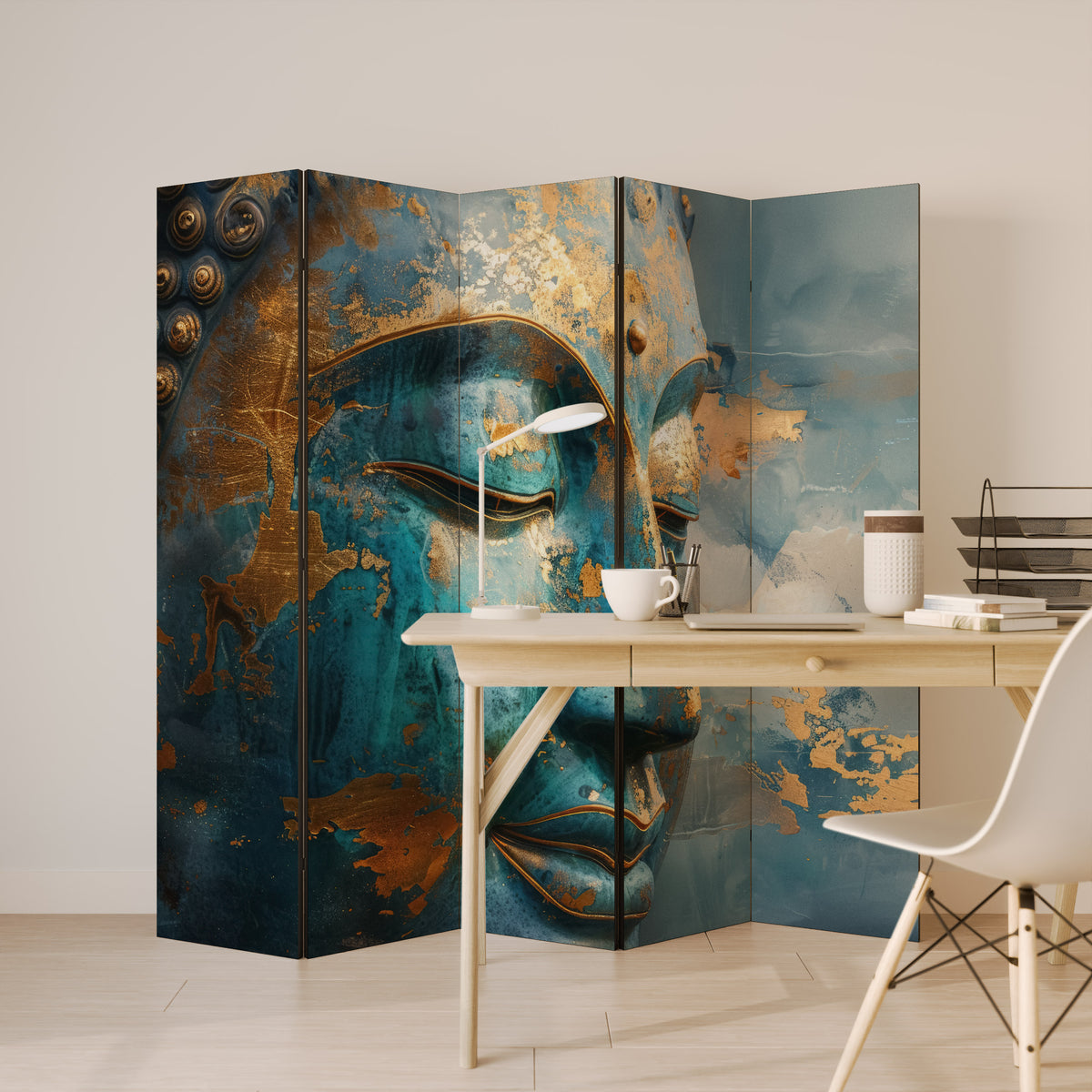 ENIGMATIC STILLNESS 5-Panel Room Divider