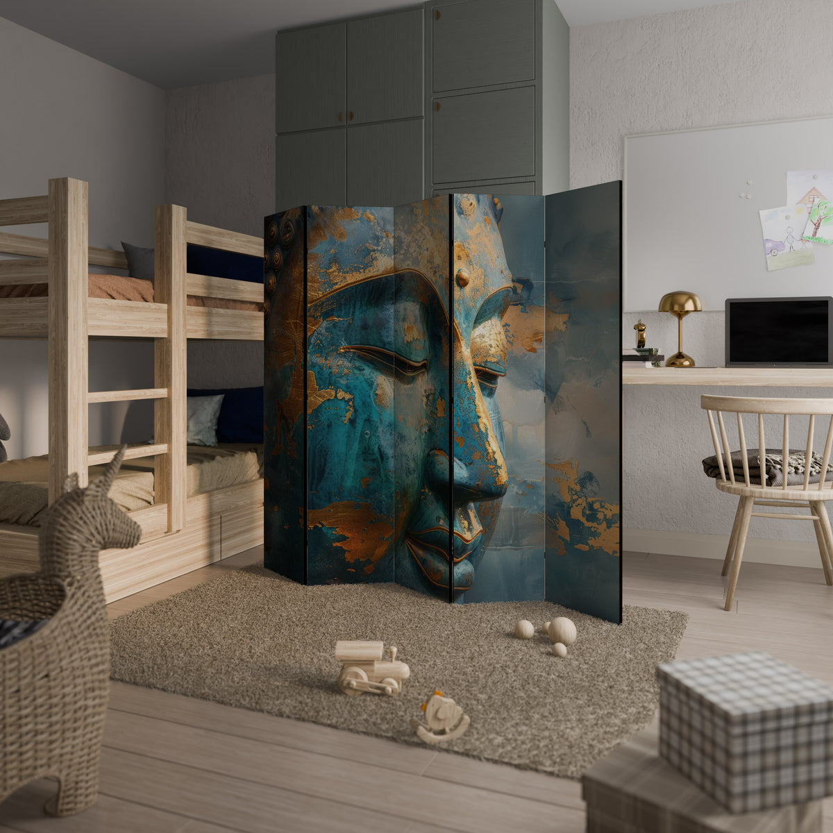 ENIGMATIC STILLNESS 5-Panel Room Divider