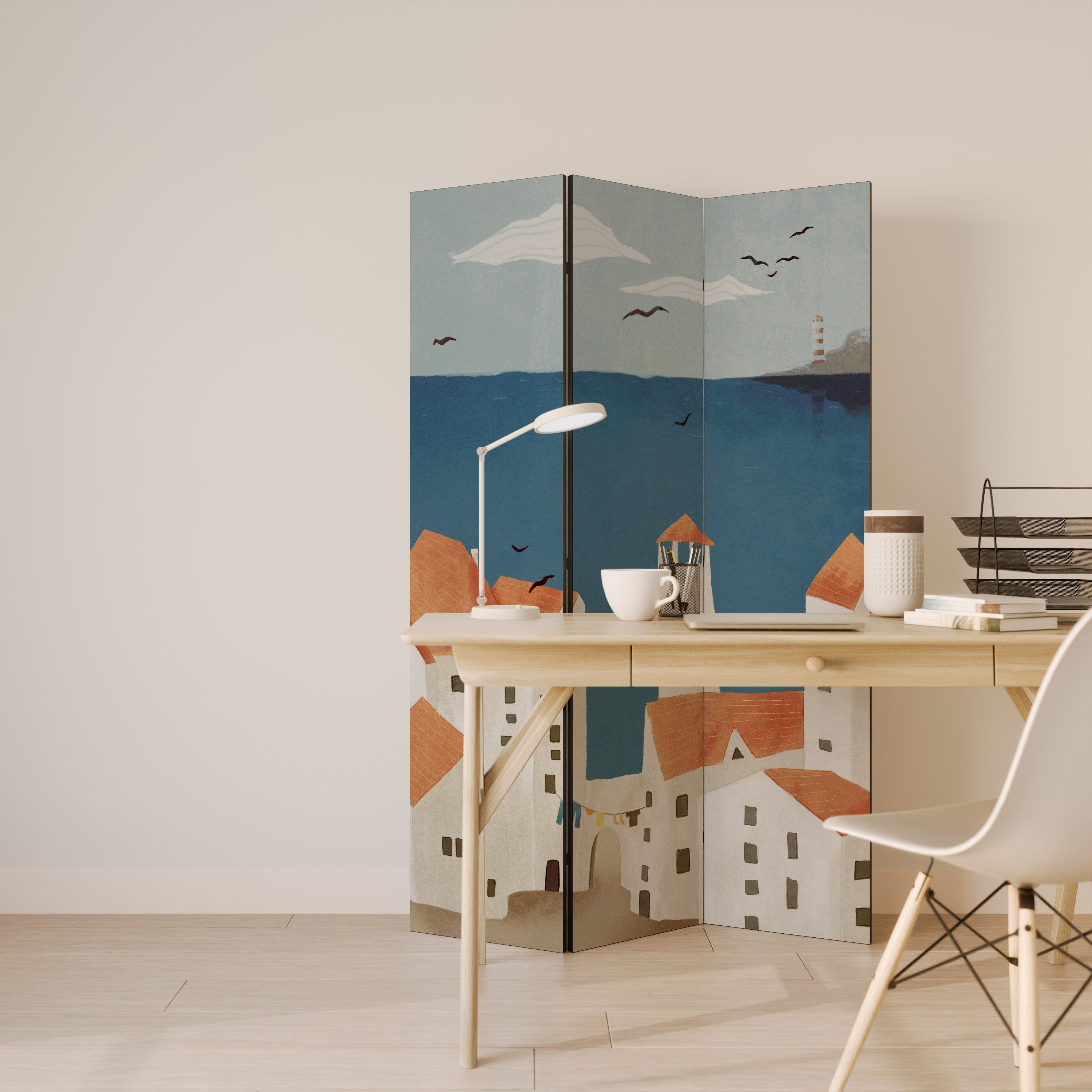 COASTLAND VILLAGE 3-Panel Room Divider