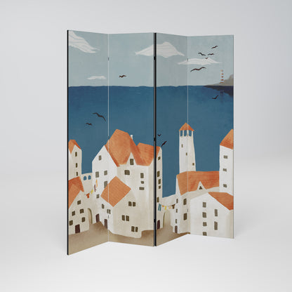 COASTLAND VILLAGE 4-Panel Room Divider