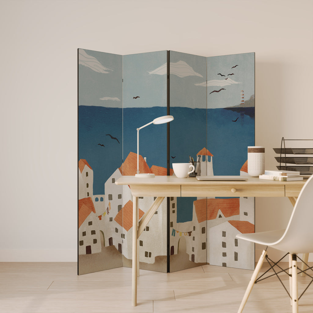 COASTLAND VILLAGE 4-Panel Room Divider