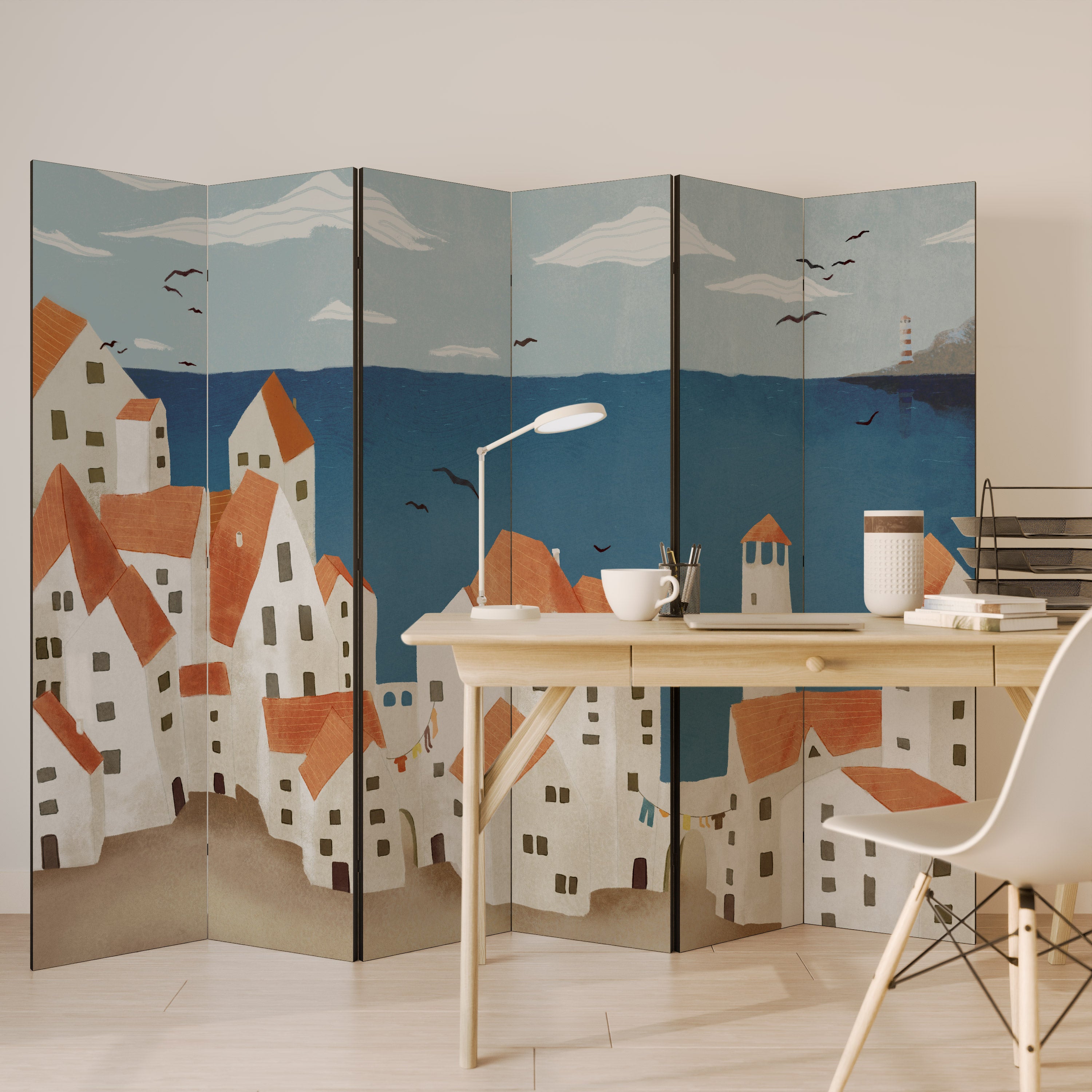 COASTLAND VILLAGE 6-Panel Room Divider