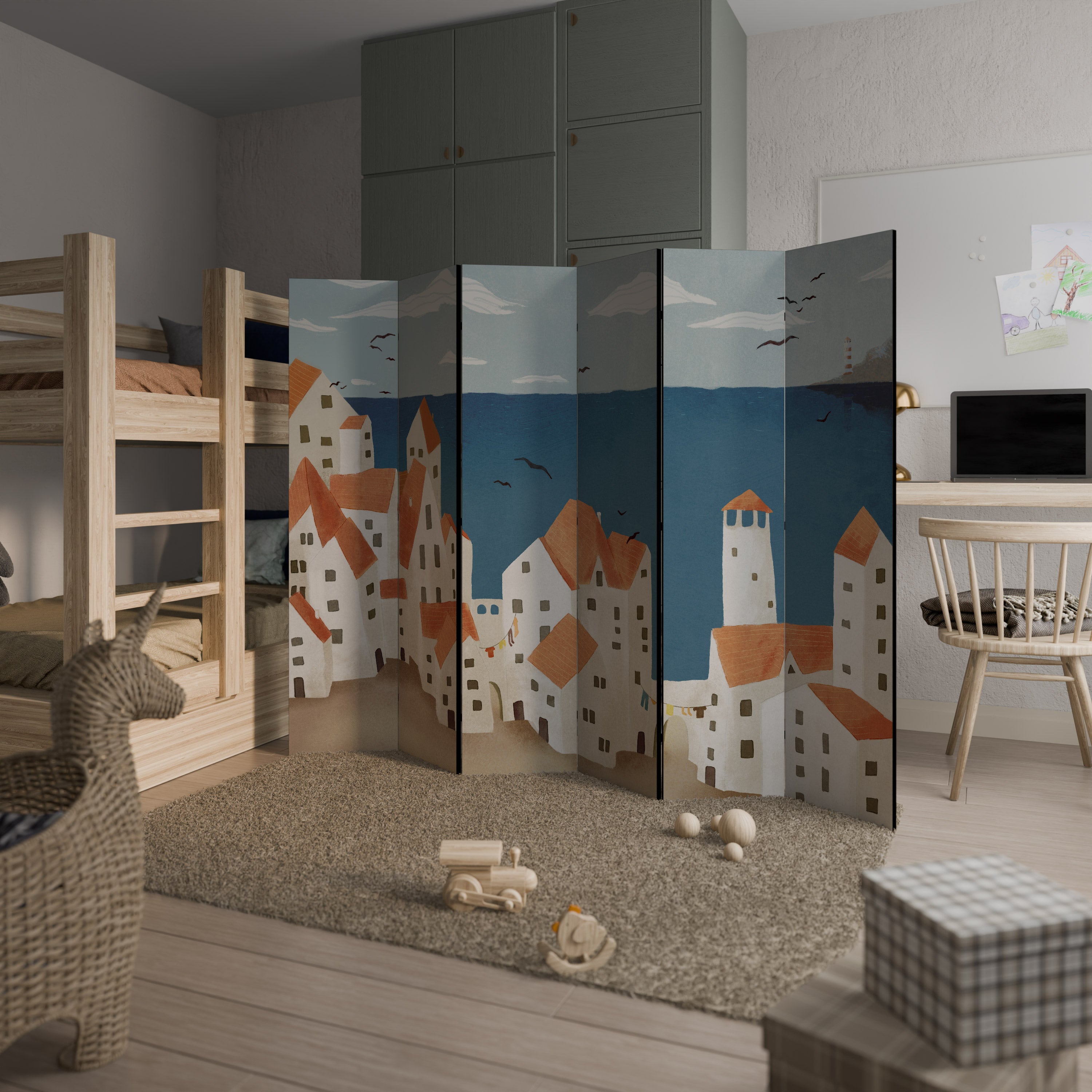 COASTLAND VILLAGE 6-Panel Room Divider