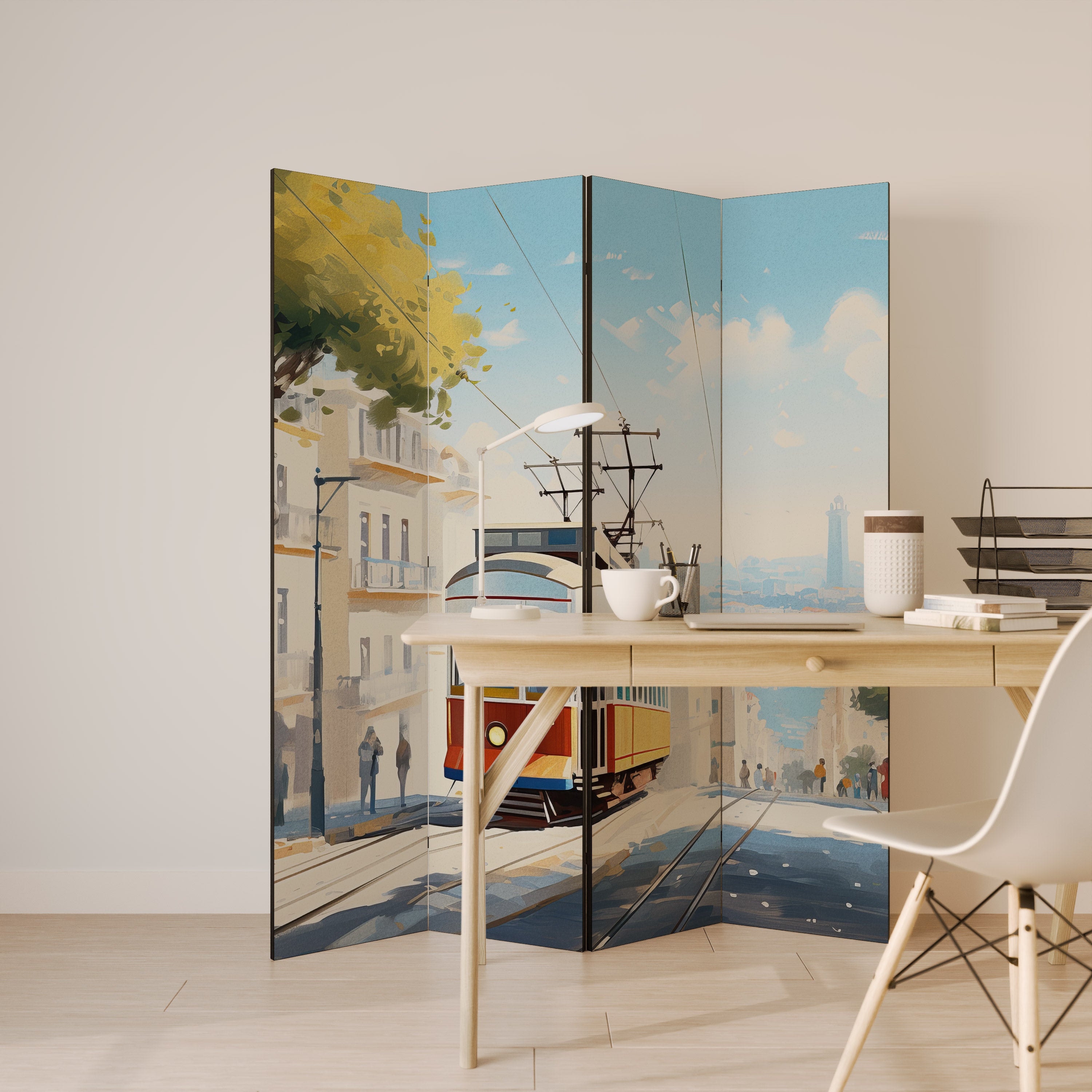 TRAMWAY DREAMSCAPE 4-Panel Room Divider
