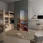 ROOFTOP RADIANCE 3-Panel Room Divider