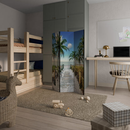 BREEZY COASTAL RETREAT 3-Panel Room Divider