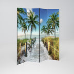 BREEZY COASTAL RETREAT 4-Panel Room Divider