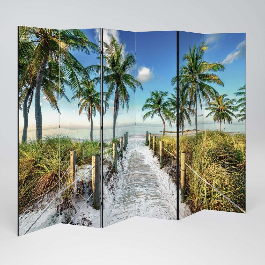 BREEZY COASTAL RETREAT 6-Panel Room Divider