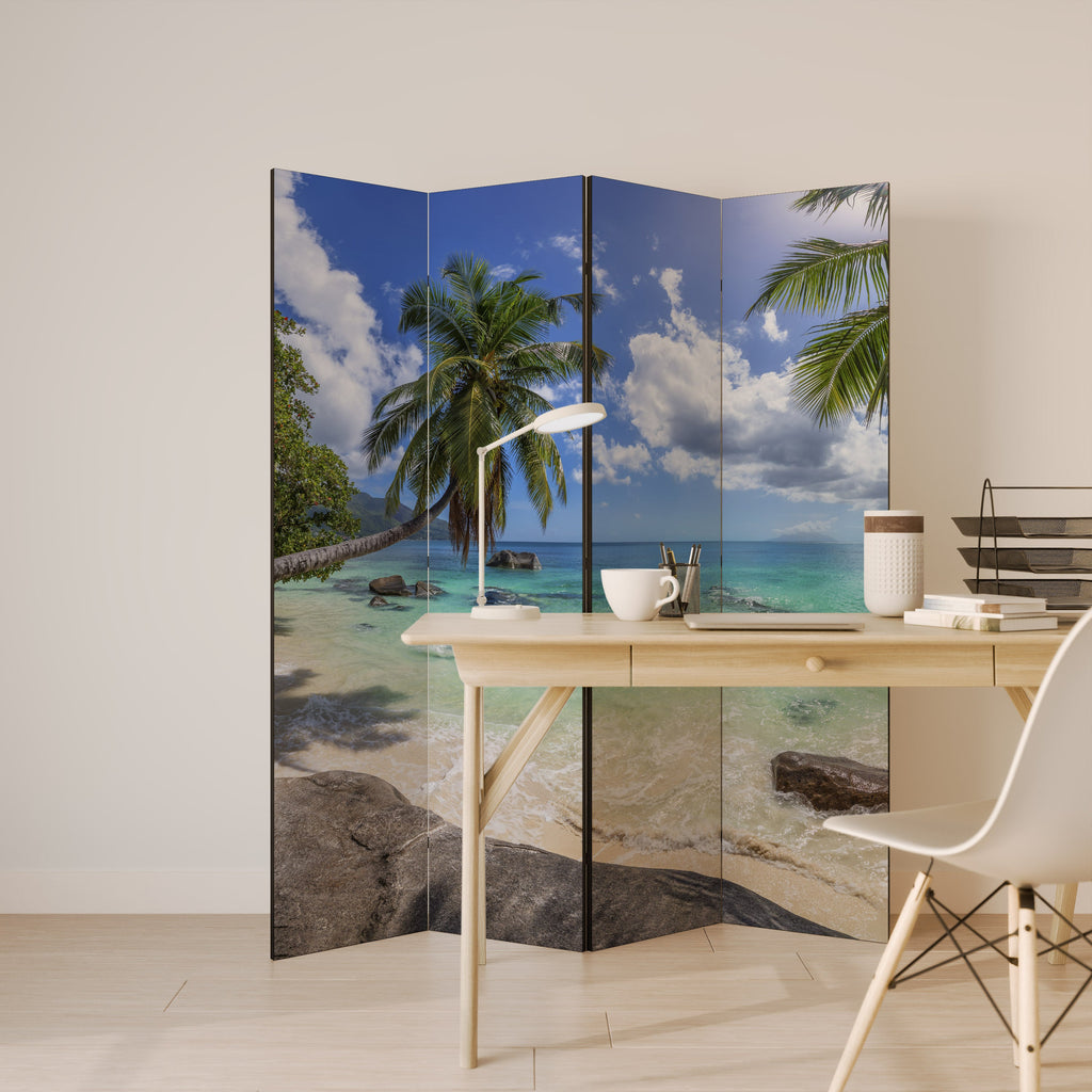 OASIS DE CALME Paravent décoratif à 4 panneaux