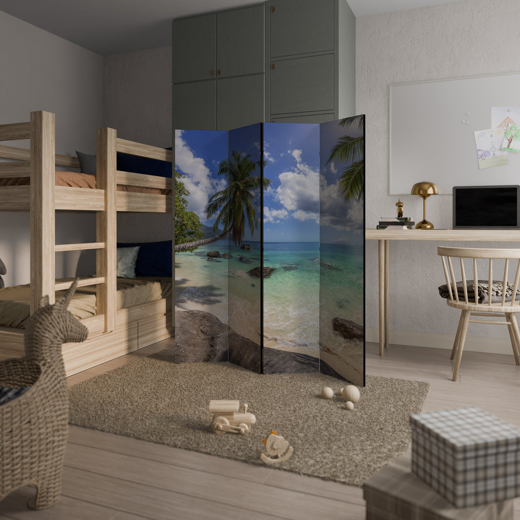 OASIS DE CALME Paravent décoratif à 4 panneaux