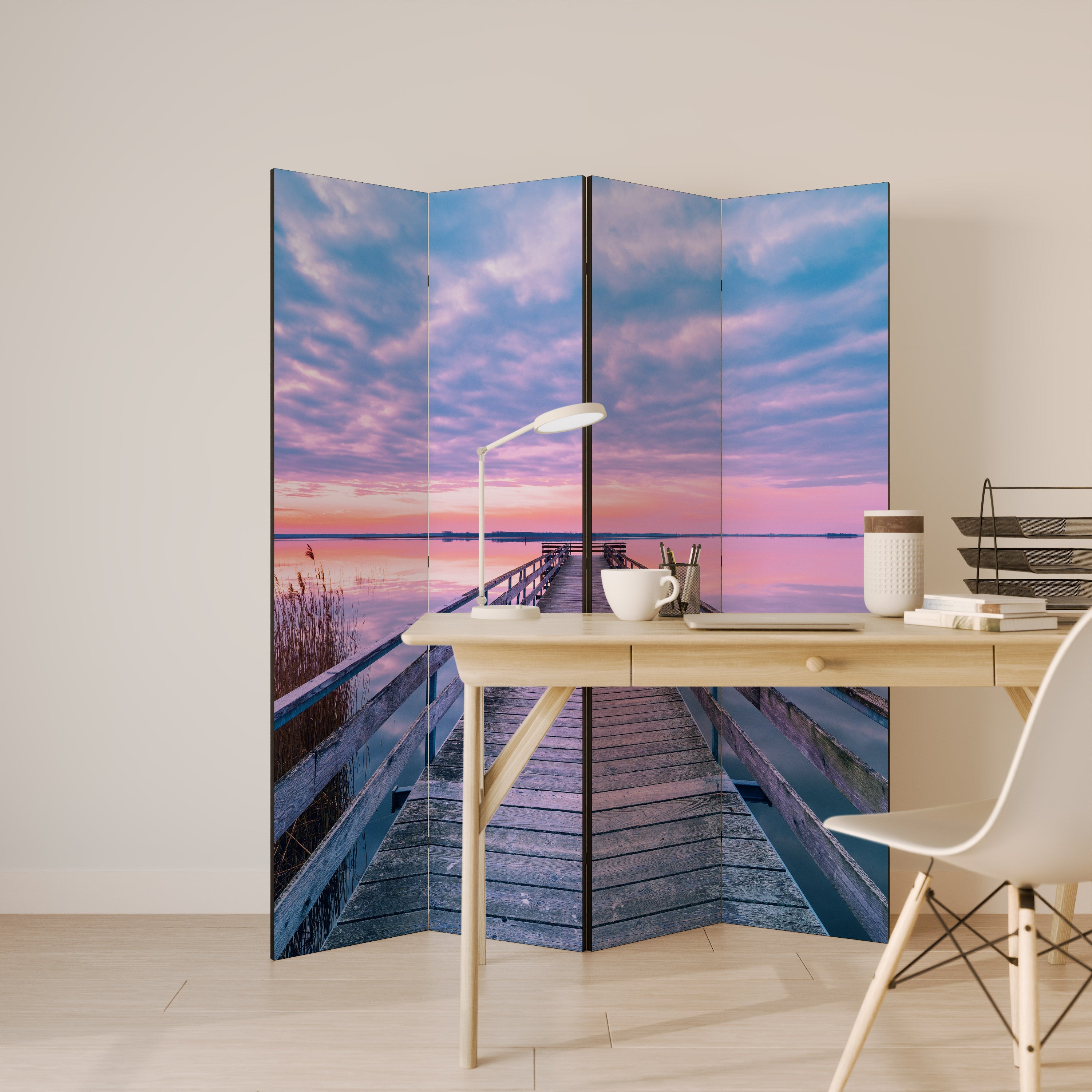 PASTEL PROMENADE 4-Panel Room Divider