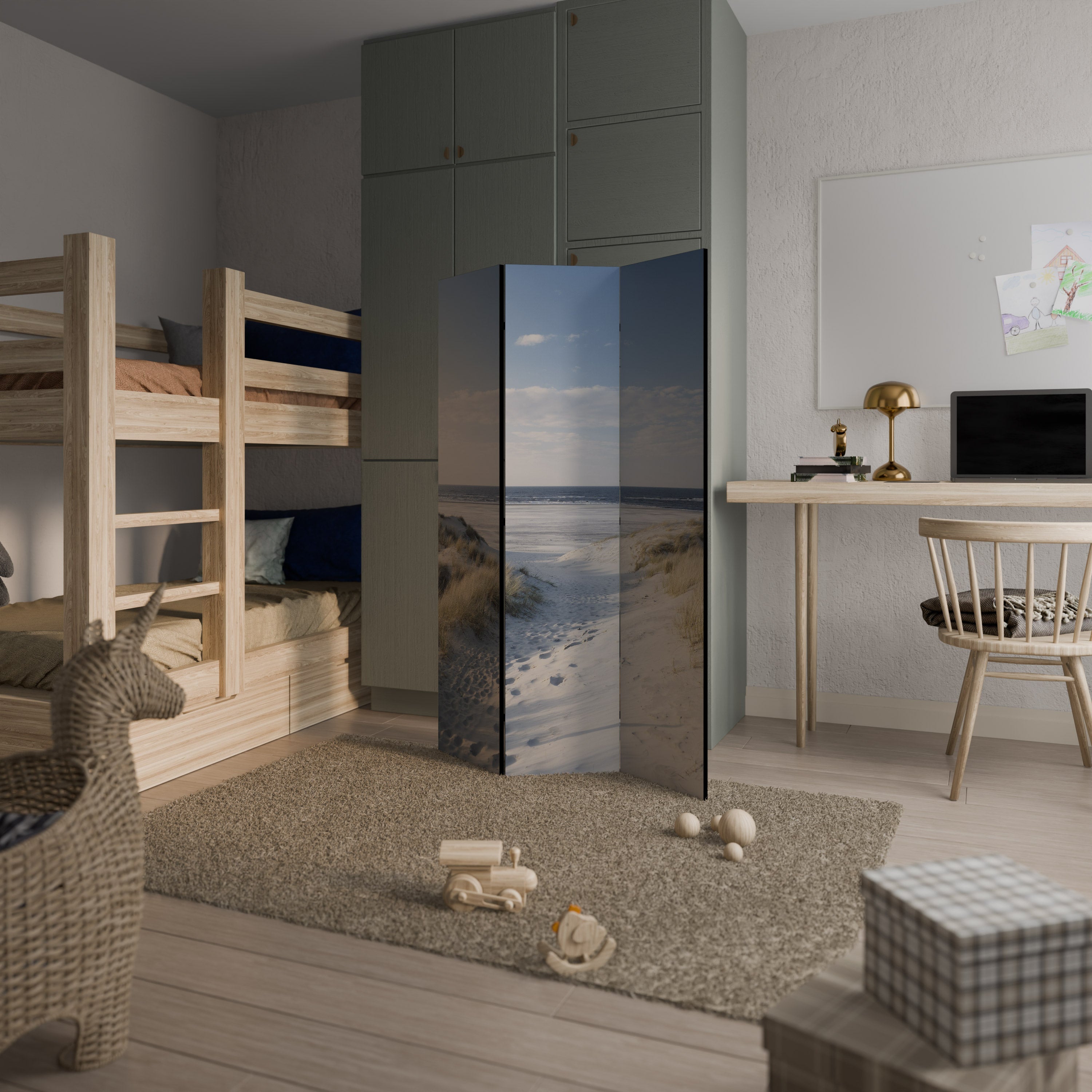 Paravent décoratif à 3 panneaux SEASIDE DREAMING