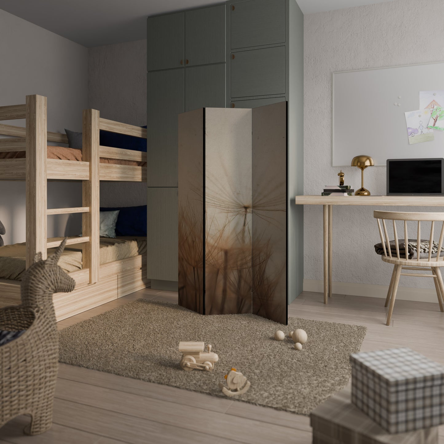 EARTH BREATH 3-Panel Room Divider