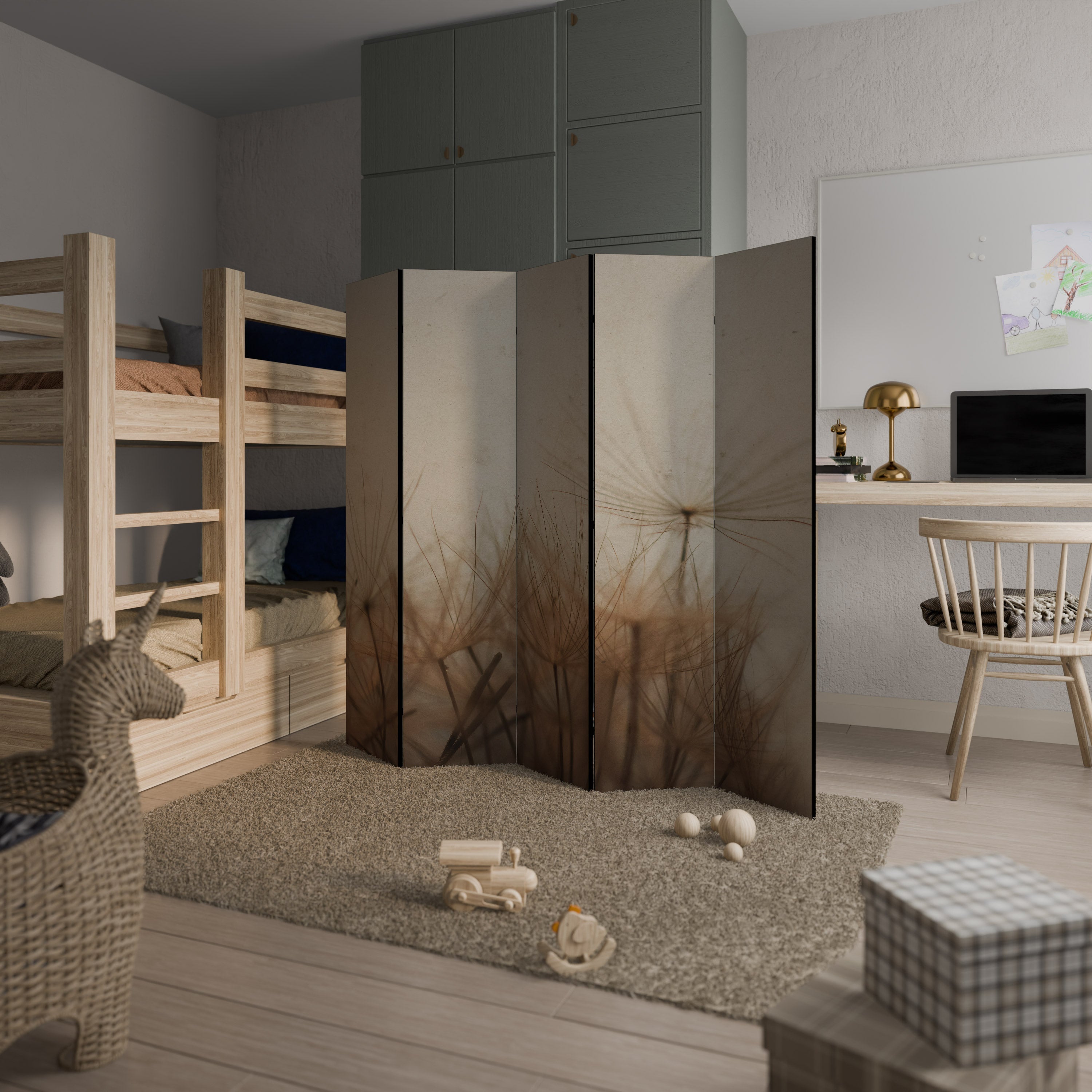 Paravent décoratif à 5 panneaux EARTH BREATH