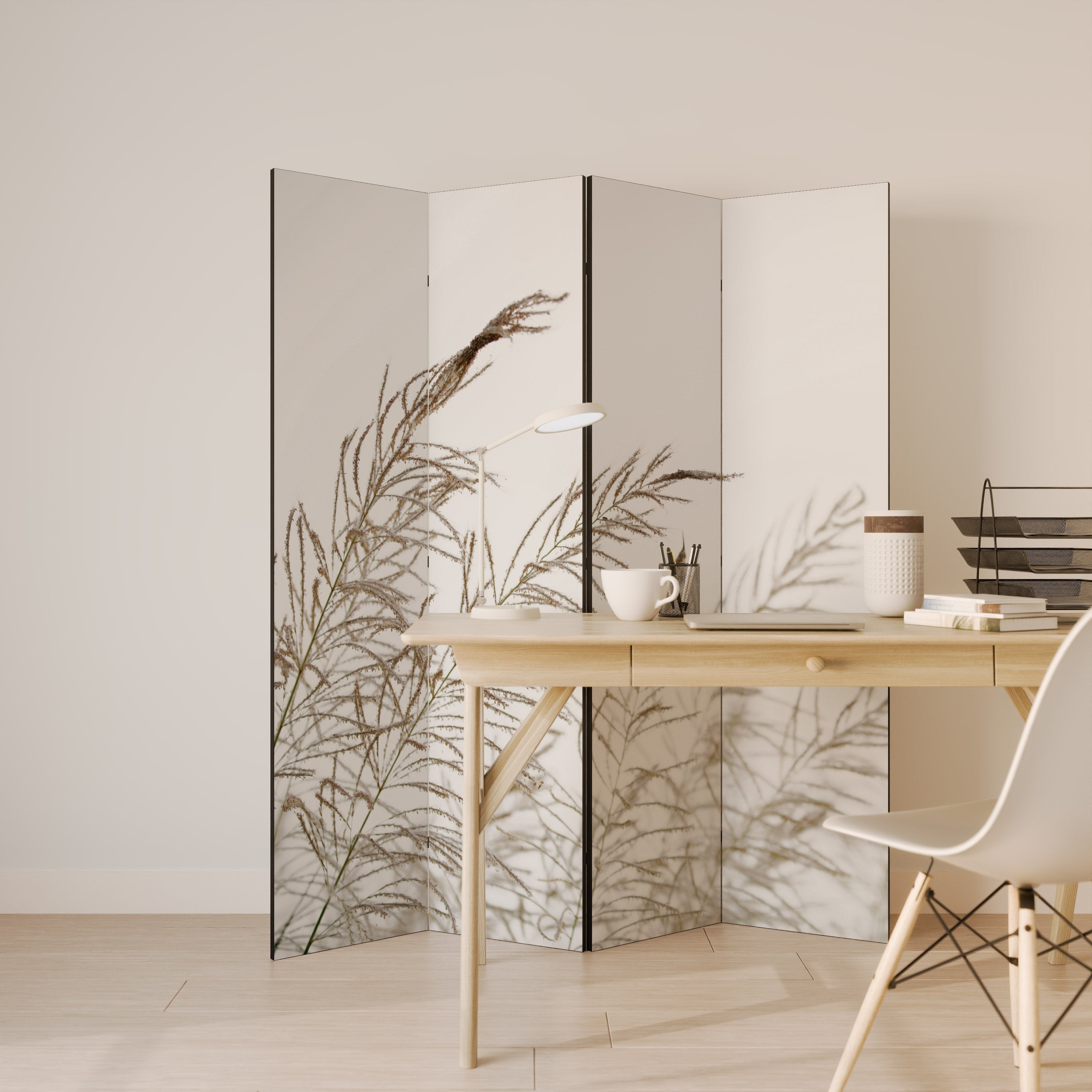 Cloison décorative à 4 panneaux WISPERING WINDS