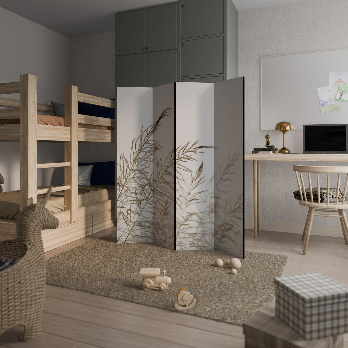WHISPERING WINDS 4-Panel Room Divider